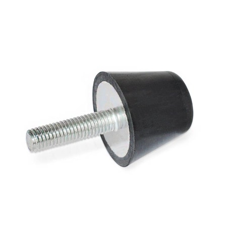 GN253-32-M8-30-55 Tapered Bumper Natural Rubber-Threaded Stud